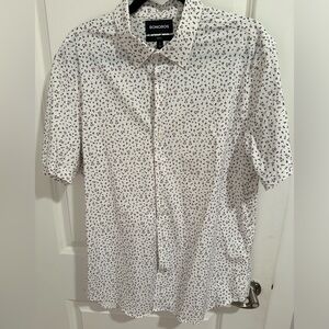 Bonobos Tech Short Sleeve Shirt, Large, Slim Fit, “Sketch Floral”